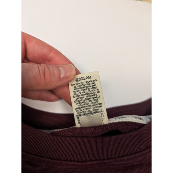 Pink Long Sleeve Light Sweater Womens XS Maroon Red Burgundy Love Pink - Picture 7 of 10